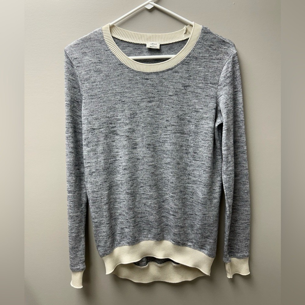 Wilfred Women's‎  Light Grey Berri Pullover Size XXS Thin Sweater